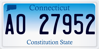 CT license plate AO27952