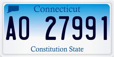 CT license plate AO27991