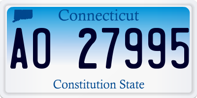 CT license plate AO27995