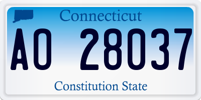CT license plate AO28037