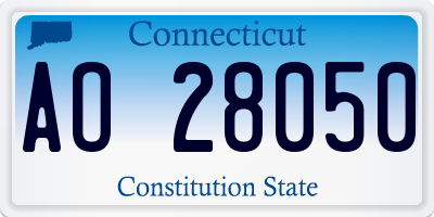 CT license plate AO28050