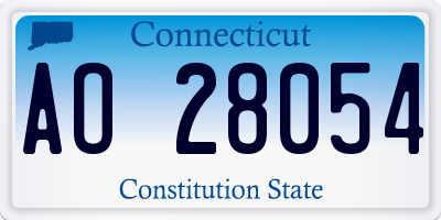 CT license plate AO28054