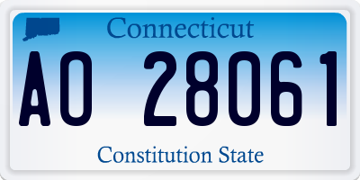 CT license plate AO28061