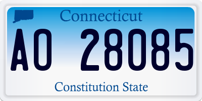 CT license plate AO28085