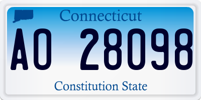 CT license plate AO28098
