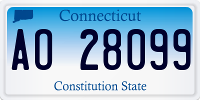 CT license plate AO28099