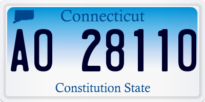 CT license plate AO28110