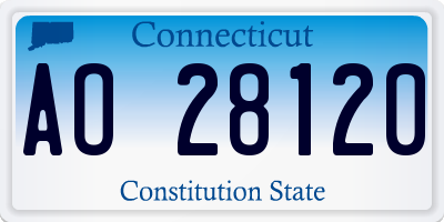 CT license plate AO28120