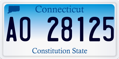 CT license plate AO28125
