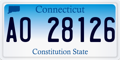 CT license plate AO28126