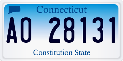 CT license plate AO28131