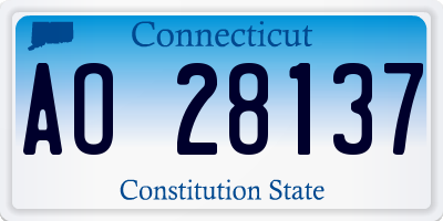 CT license plate AO28137