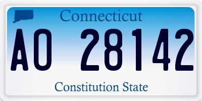 CT license plate AO28142