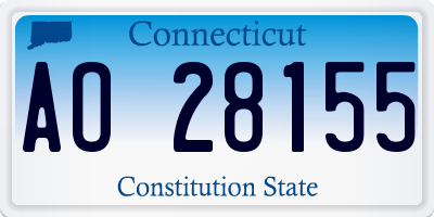 CT license plate AO28155