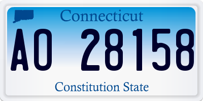 CT license plate AO28158