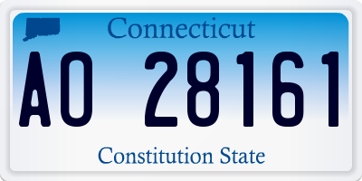 CT license plate AO28161