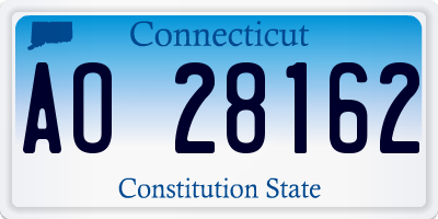 CT license plate AO28162