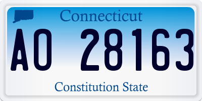 CT license plate AO28163