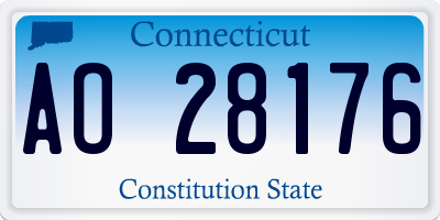 CT license plate AO28176