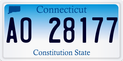 CT license plate AO28177