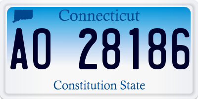CT license plate AO28186