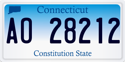 CT license plate AO28212