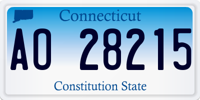 CT license plate AO28215