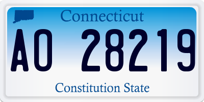 CT license plate AO28219