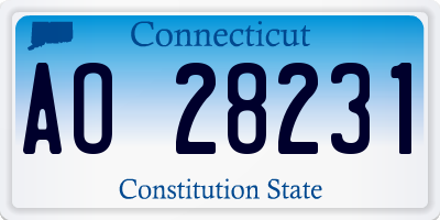 CT license plate AO28231