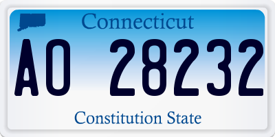 CT license plate AO28232