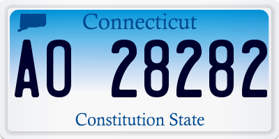 CT license plate AO28282