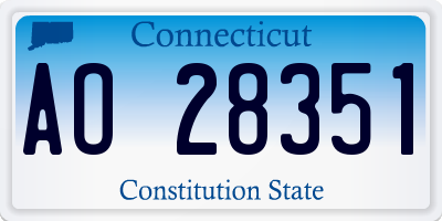 CT license plate AO28351