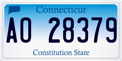 CT license plate AO28379