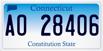 CT license plate AO28406