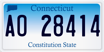 CT license plate AO28414