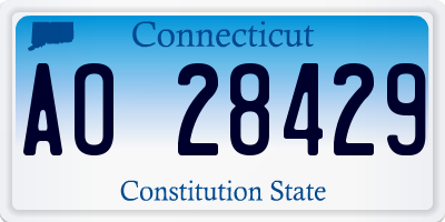 CT license plate AO28429