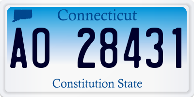 CT license plate AO28431
