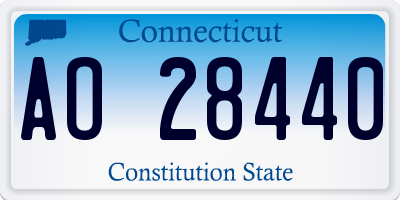 CT license plate AO28440