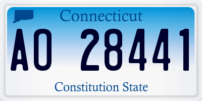 CT license plate AO28441