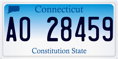 CT license plate AO28459