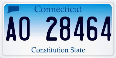 CT license plate AO28464