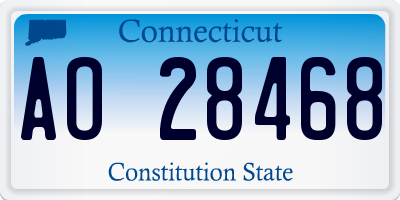 CT license plate AO28468