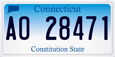 CT license plate AO28471