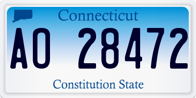 CT license plate AO28472