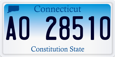 CT license plate AO28510