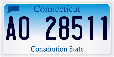 CT license plate AO28511