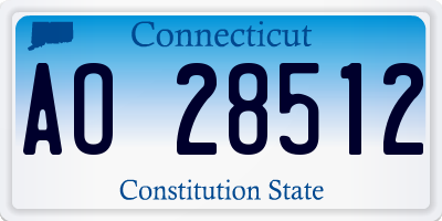 CT license plate AO28512