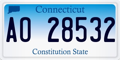 CT license plate AO28532