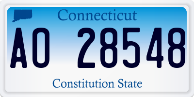 CT license plate AO28548