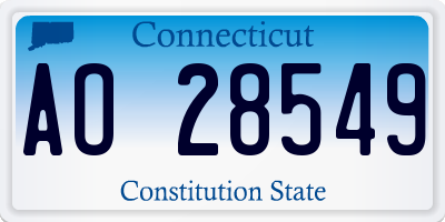 CT license plate AO28549